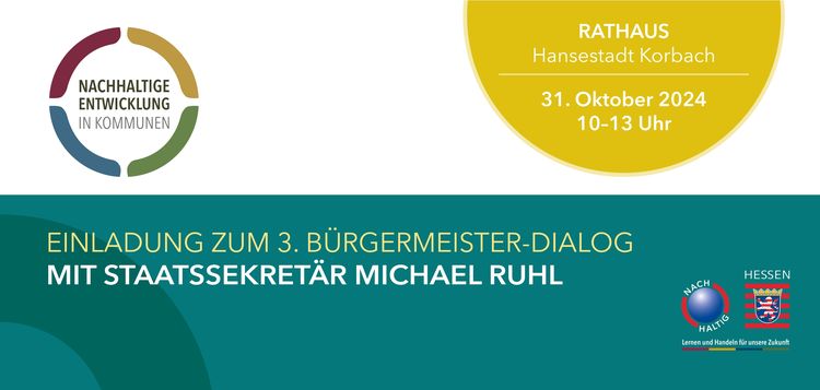 Einladungskarte 3. Bürgermeister-Dialog am 31. Oktonber 2024